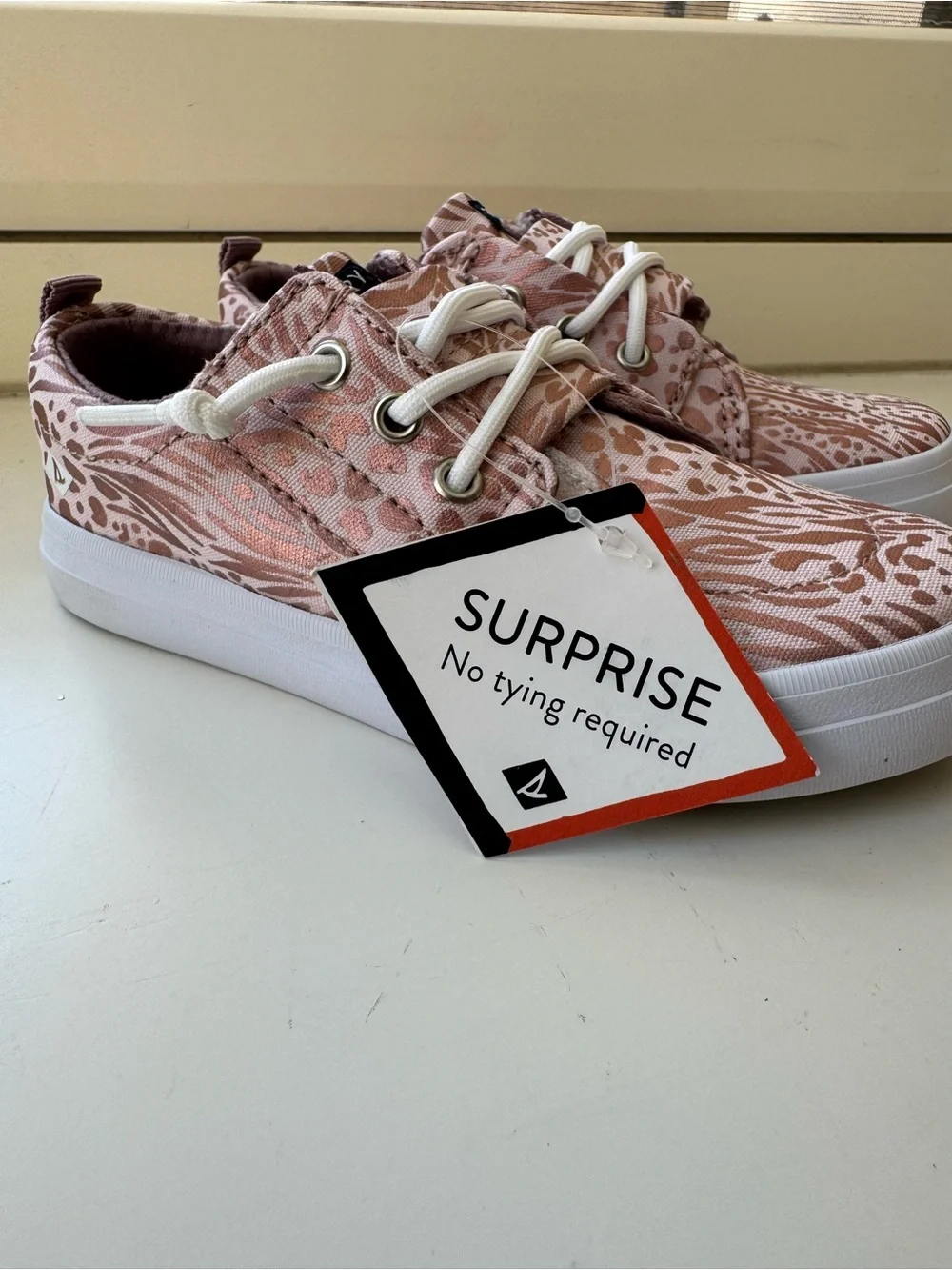 Sperry Kid’s Pink Leopard Canvas Sneakers